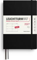 Leuchtturm 1917 Savaitinis planuoklis minkštu viršeliu Leuchtturm 1917 2027 EN A5, juodas