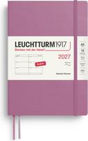 Leuchtturm 1917 Savaitinis planuoklis minkštu viršeliu Leuchtturm 1917 2027 EN A5, rožinis