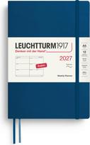 Leuchtturm 1917 Savaitinis planuoklis minkštu viršeliu Leuchtturm 1917 2027 EN A5, indigo