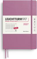 Leuchtturm 1917 Savaitinis akademinis planuoklis kietais viršeliais Leuchtturm1917 2027 EN A5, rožinis