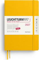 Leuchtturm 1917 Dienos planuoklis linijomis kietais viršeliais Leuchtturm 1917 2027 EN A5, geltonas
