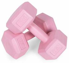 Svarmenų rinkinys ModernHome Hex Dumbbell, 2 x 3 kg, rožinė sp.