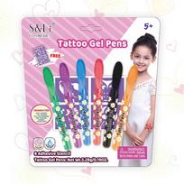 Tatuiruočių flomasterių rinkinys su trafaretais