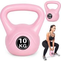 Kettlebell kettle 10kg pratybų hantelis kamuolys fitneso svoris rožinis ModernHome