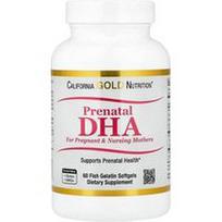 California Gold Nutrition, Prenatalinė DHA, omega-3 riebalų rūgštys DHA ir EPA bei cholinas nėščioms ir maitinančioms motinoms, 60 žuvies želatinos minkštųjų kapsulių (620 mg vienoje minkštojoje kapsulėje)