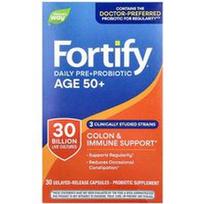 Nature's Way, Fortify®, kasdienis prebiotikas + probiotikas, suaugusiesiems nuo 50 metų, 30 pailginto atpalaidavimo kapsulių