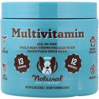Natural Dog Company, Multivitaminas, bet kokio amžiaus šunims, 90 minkštų kramtomųjų kąsnių, 9.5 uncijos (270 g)