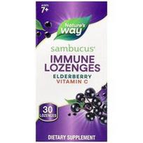Nature's Way, Sambucus® imuninę sistemą stiprinančios pastilės, šeivamedžio uogos ir vitaminas C, nuo 7 metų, 30 pastilių