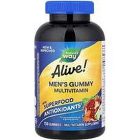 Nature's Way, Gyvas! ® Vyriški guminukai multivitaminai, vaisiai, 150 guminukų
