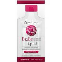Youtheory, B12 B6 skystis, keliaujant, avietės, 12 pakelių, po 1 fl oz (30 ml)