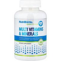 NutriBiotic, Esminiai produktai, multivitaminai ir mineralai, 180 kapsulių