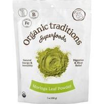 Organic Traditions, Supermaistas, moringos lapų milteliai, 200 g