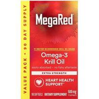 Schiff, MegaRed®, Omega-3 krilių aliejus, Extra Strength, 500 mg, 90 minkštųjų gelių