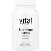 Vital Nutrients, Stroncio citratas, 90 veganiškų kapsulių (227 mg vienoje kapsulėje)