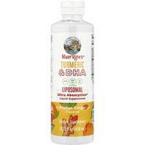 MaryRuth's, Ciberžolės ir DHA liposominis skystas papildas, apelsinų ir imbiero, 450 ml