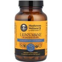 Herb Pharm, „Mushroom Wellness™“, liūto karčių mišinys su reiši grybais, 90 vegetariškų kapsulių