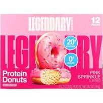Legendary Foods, Baltyminės spurgos su rausvais pabarstukais, 12 pakelių po 62 g