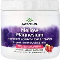 Swanson Vitamins, Švelnus magnio gėrimų mišinys, uogų limonadas, 8,62 uncijos (244,5 g)
