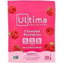 Ultima Replenisher, 6 būtiniausių elektrolitų, kasdienis elektrolitų gėrimo mišinys, aviečių skonio, 20 pakelių po 0,11 uncijos (3,2 g)