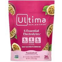 Ultima Replenisher, 6 būtiniausi elektrolitai, kasdienis elektrolitų gėrimų mišinys, pasiflorų skonio, 20 pakelių po 0,13 uncijos (3,6 g)