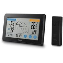 Hama 00186314 Touch meteorologinė stotis, LED ekranas, DCF radijo laikrodis, 30m, -40-60°C, 20-95%, juoda