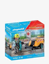 PLAYMOBIL - Construction Worker - Playmobil Toys - Marga / raštuota