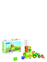 PLAYMOBIL - Traktor Med Load And Drop Planter - Playmobil Junior - Žalia