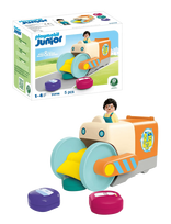 PLAYMOBIL - Junior: Push And Grab Garbage - Playmobil Junior - Marga / raštuota