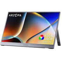 ARZOPA Z1C 16.1" nešiojamas monitorius, 1920x1080, 60Hz, 300 cd/m², 1000:1, HDR10, 106% sRGB, 2xUSB-C, mini HDMI, 780g