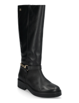 Tommy Hilfiger - Th Stud Leather Knee Riding Boot - Ilgaauliai batai - Juoda
