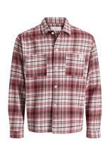 Jack & Jones - Jorfrederiksberg Flannel Overshirt Ls Sn - Languoti marškiniai - Ruda