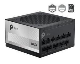 MSI PRO A1000PL PCIE5 EU Black Embossed Cable 1000W Full-Modular Platinum ENFR Color Box Wooden Pallet 84M