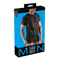 Svenjoyment - vydeginto efekto vyriški marškiniai (juodi) - XL