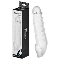 Addicted Toys - penio mova su sėklidžių žiedu - 23 cm - permatoma