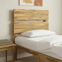 Gyvos kraštinės lovos galvūgalis ROSTOCK Balta 75 cm