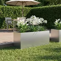 Sodo vazonas Sidabrinė 100 x 40 x 40 cm Galvanizuotas plienas