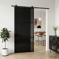 Slankios durys 102 x 205 cm Grūdintas stiklas ir aliuminis