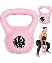 Kettlebell kettle 10kg pratybų hantelis kamuolys fitneso svoris rožinis ModernHome