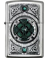 "Zippo" keltų kryžiaus žiebtuvėlis