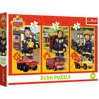 TREFL  FIREMAN SAM Dėlionių rinkinys „Ugniagesys Semas“, 3 x 50 det.