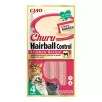 Churu Hairball kreminis skanėstas katėms su vištiena, 4vnt