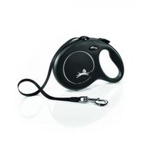 Flexi Black Design S juostelinis pavadėlis šunims iki 15 kg, 5m, įv.spalvų Juoda