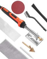 Plastiko suvirinimo lituoklis 60/100 W su antgaliais ir strypais, profesionalus suvirinimo rinkinys