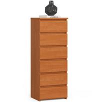 Komoda CL6, 6 stalčių, rudos spalvos, 40 × 109 × 35 cm