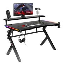 Kompiuterinių žaidimų stalas Huzaro Hero 5.0 RGB, 131 × 11 × 77 cm