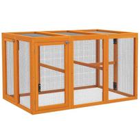 Lauko voljeras vištoms, 1–3 vištoms, Oranžinis, 140 × 80,5 × 84,5 cm