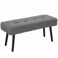 Prieškambario suoliukas, Minkštas, Pilkas, 100 × 45 × 36 cm