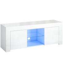Televizoriaus staliukas, RGB LED, 2 spintelės ir 2 lentynos, 120 × 34 × 45 cm