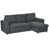 Kampinė sofa-lova, su šezlongu, 232 × 85 × 141 cm