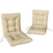 Lauko sėdynės pagalvėlės, 2 vnt, Smėlio, 120 × 50 × 8 cm